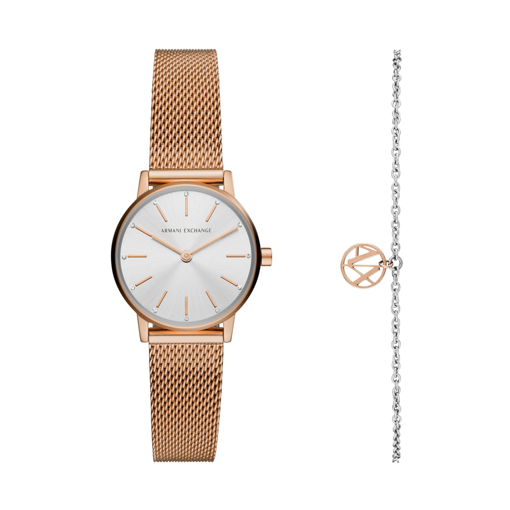 Armani Exchange round-face gift set 28mm AX7121 AX7121