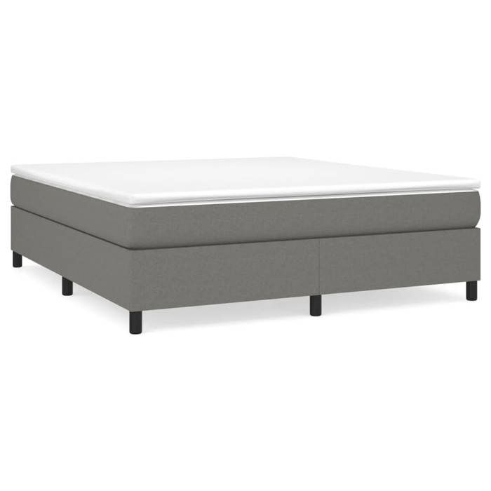 Maison Exclusive - Sommier à lattes de lit avec matelas Gris foncé 180x200cm Tissu