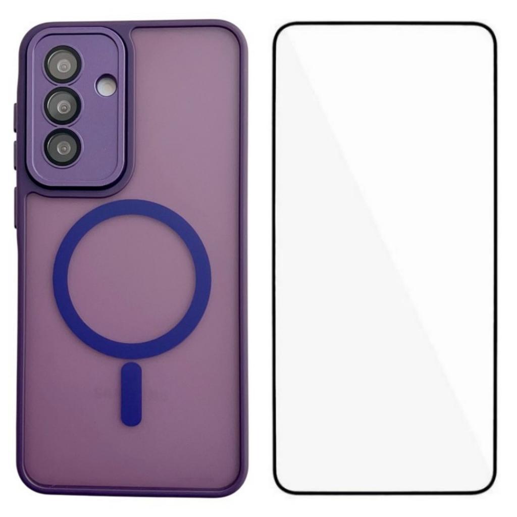 For Samsung Galaxy A35 5G Magnetic Case WANLONFENG QB Series PC TPU Phone Cover with Screen Film