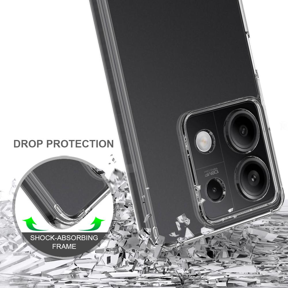 For Xiaomi Redmi Note 13 Pro 5G/Poco X6 5G Case TPU+Acrylic Transparent Mobile Phone Cover