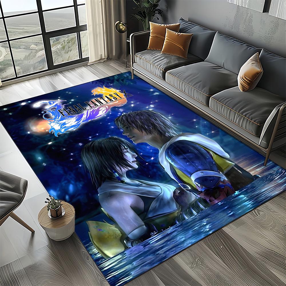 New Style Final Fantasy Games Cloud Tifa Aerith Carpet Rug for Living Room Bedroom Home Sofa,Kids Play Non-slip Floor Mat