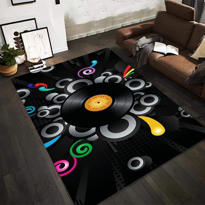 

Colorful Retro Vinyl Record Pattern Carpet for Living Room Decor Suitable for use as an anti-slip for living room bedroom sofas 40x60cm( 15x23in )