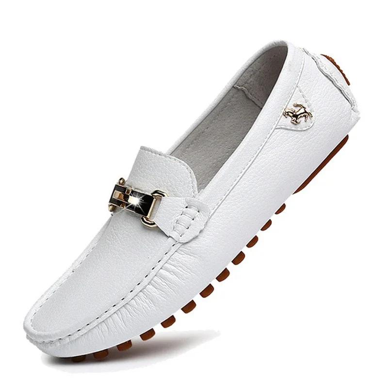 Leather Loafers Men Handmade Shoes Casual Driving Flats Slip-on Shoes Luxury Comfy Moccasins Shoes for Men Zapatos Para Hombres