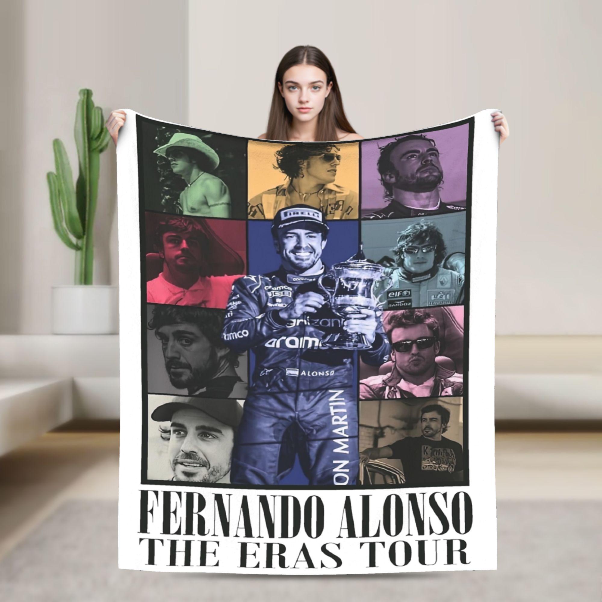 Fernando Alonso The Eras Blanket Fleece Decoration Multi-function Warm Throw Blanket for Home Bedroom Bedding Throws 75X95CM