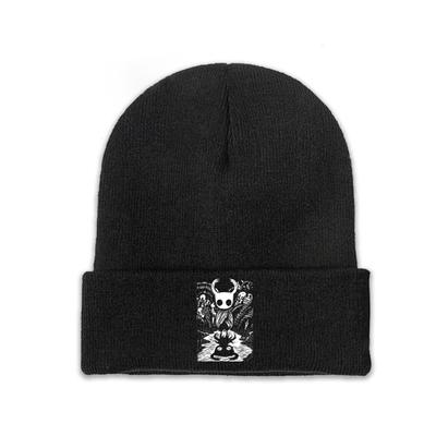 Ghost Art Hollow Knight Game Knitted Caps for Women Unisex Beanies Winter Hat Polyester  Hip Hop Cap