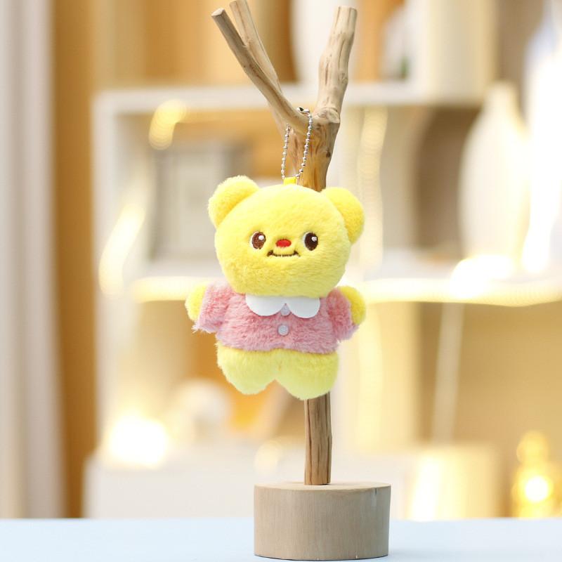 

Yellow Butter Bear Plush Toy Cartoon Keychain For Kid And Adults
