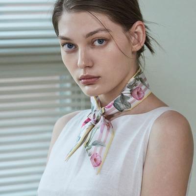 ANA MAISON Casual Garden Twilly Silk Scarf [PMT-1404]
