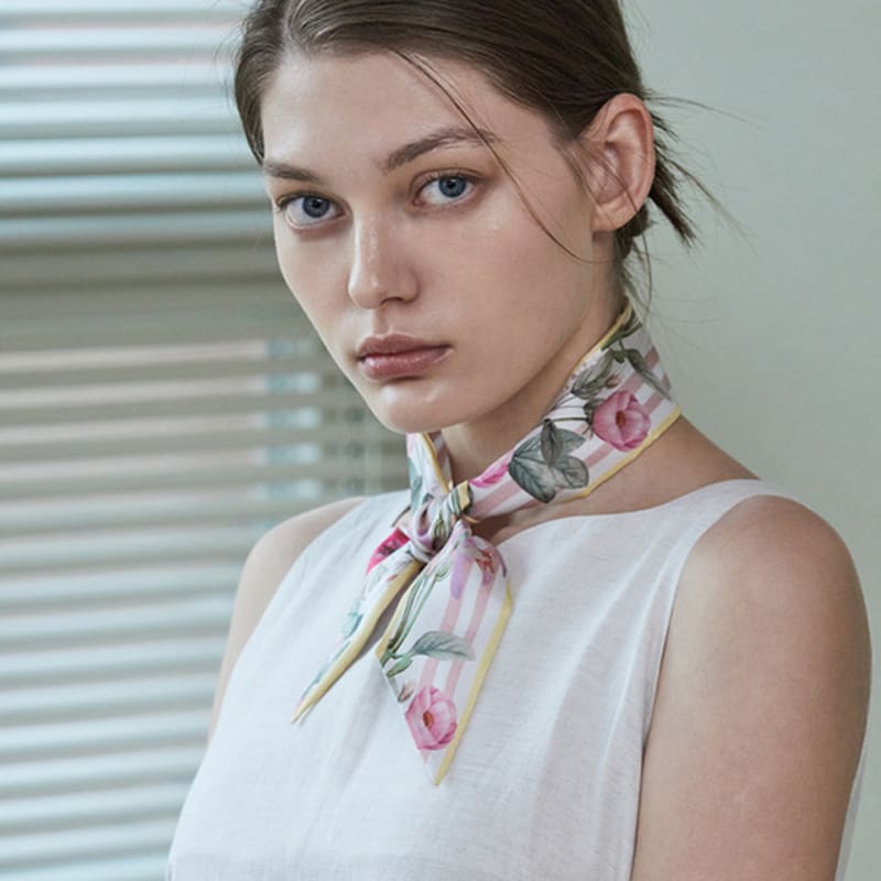 

ANA MAISON Casual garden Twilly Silk Scarf [PMT-1404] Casual garden