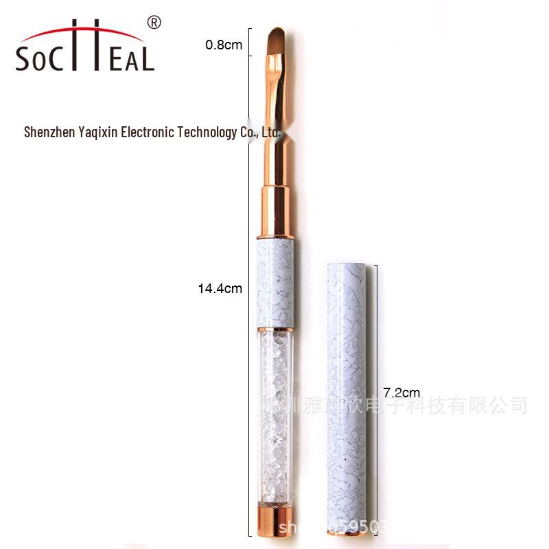 

Белый мрамор и розовое золото кисть для маникюра с гелем-лайнером с крышкой