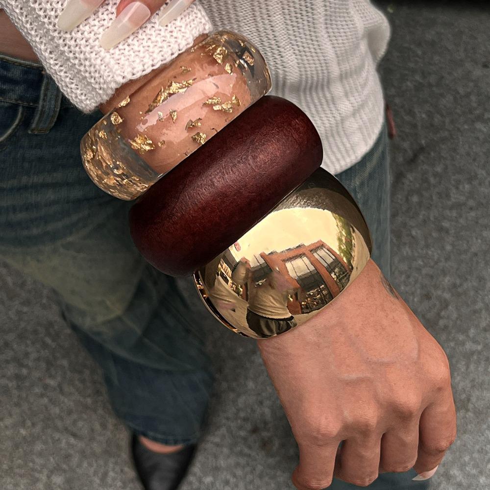 Wide Version Exaggerated Bracelet Combination French Geometric Fashion Women's Bracelet Wholesale