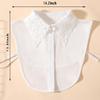 Women's Fashion Peach Heart Embroidered Collar, Professional Casual Versatile Decoration, Chiffon Fake Collar