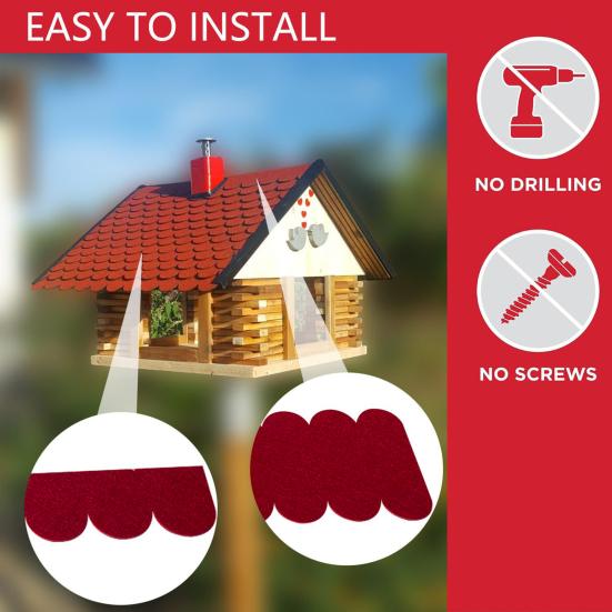 21/32/53 Bucăți Șindrilă Bituminoasă Autoadezivă Impermeabilă Tăietoare Mini Șindrile de Acoperiș Casă pentru Păsări Cutie de Cuibărit Pâslă de Acoperiș