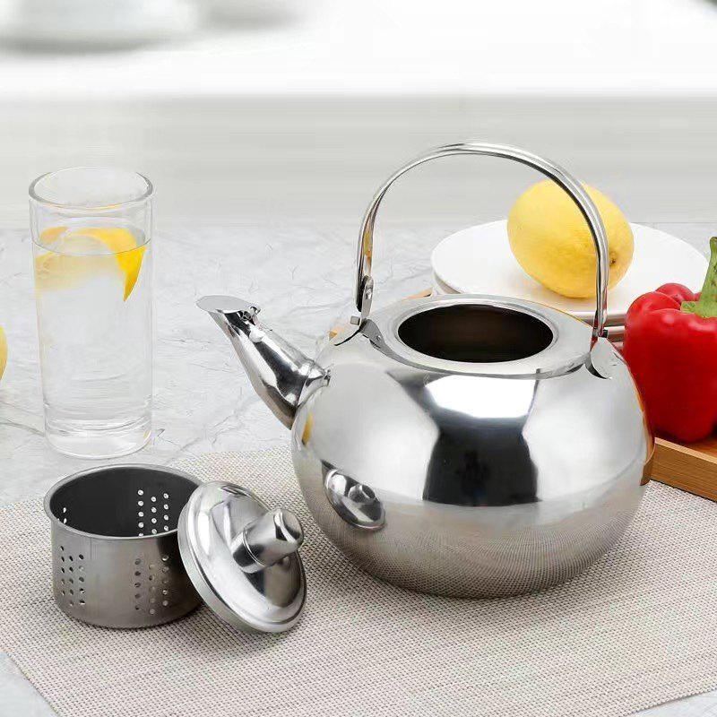 Stainless Steel Teapot with Filter for Home or Restaurant Use
