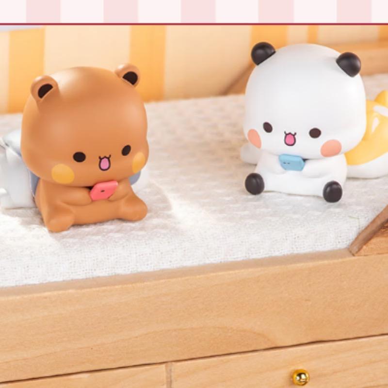 New Genuine  Cute Panda Yier And Bubu Couple Daily Series V3 Anime Kawaii Figure Trendy Home Decor Collectible Toy Gift