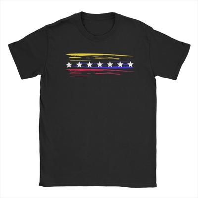 Men's T-Shirts Venezuela 7 Big Stars Flag Humorous Cotton Tees Short Sleeve Venezuelan T Shirt Round Collar Birthday Present