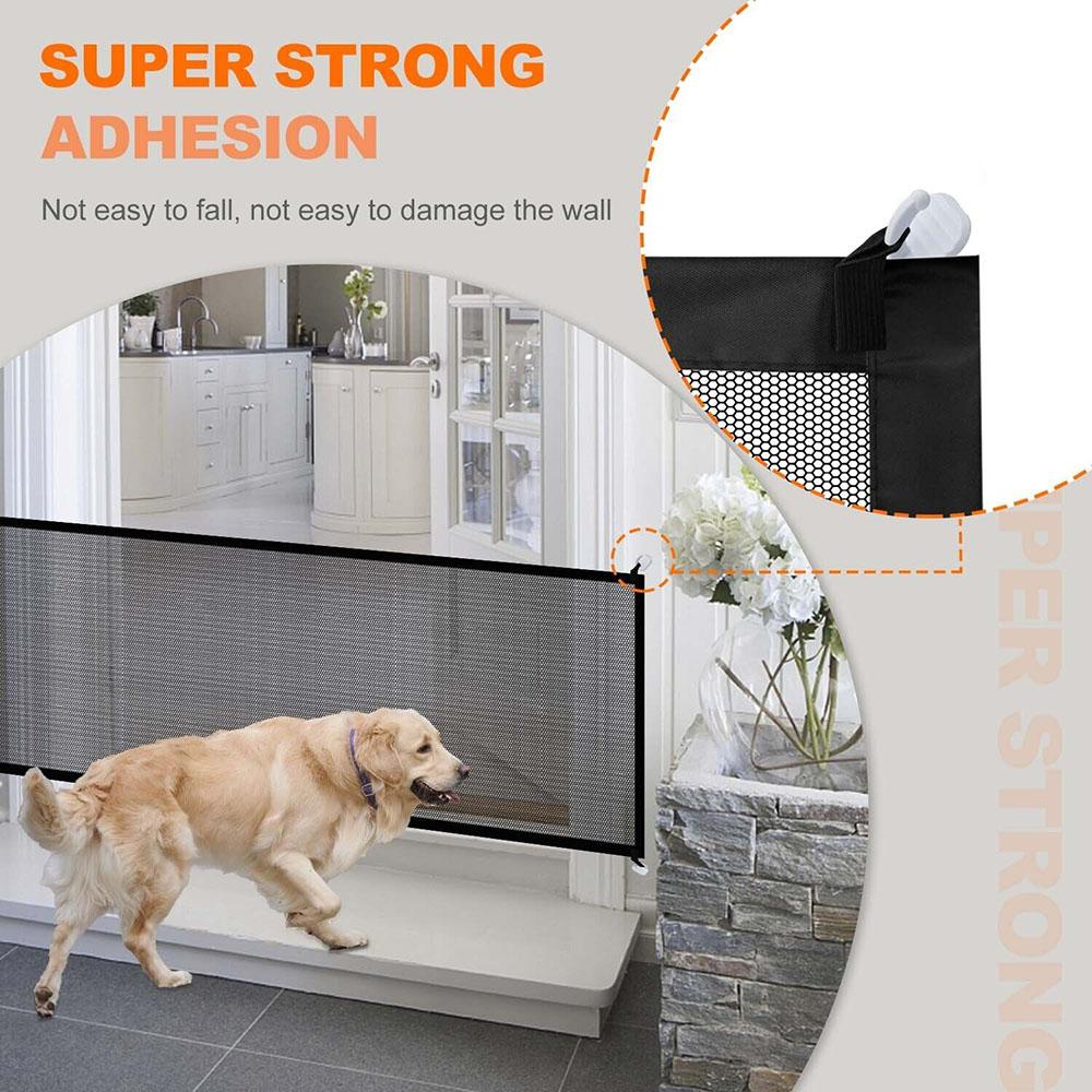 Safety Gate Baby Pet Dog Door Wide Retractable Mesh Net Home Kitchen Stairs Net