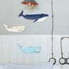 3 Piezas Decoración de Pared Náutica de Madera Tema Rústico Costero Tiburón Ballena Arte de Pared Adorno Colgante de Animal Marino Vintage para Sala de Estar Dormitorio
