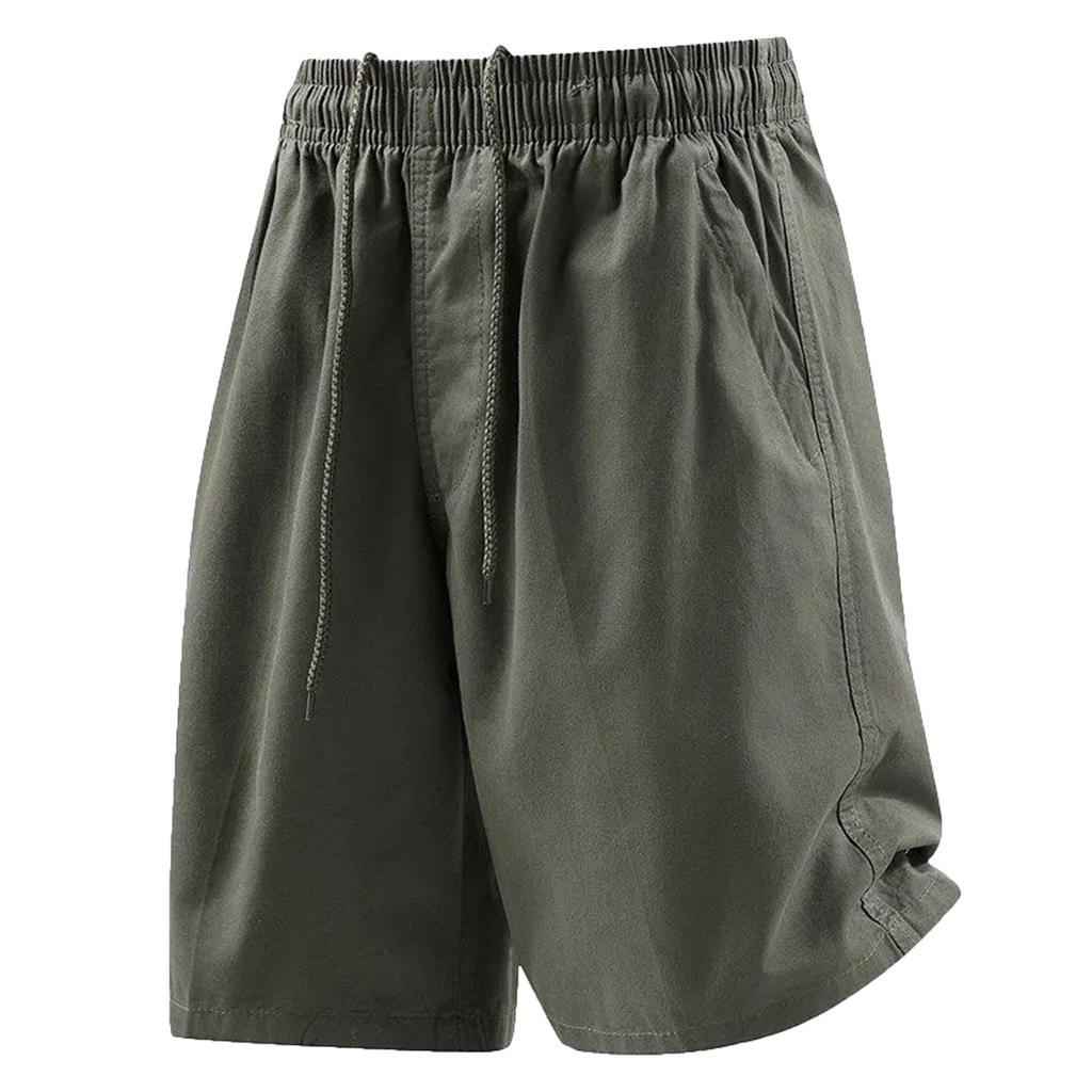 Herren Shorts mit Kordelzug Taille Lockerer Schnitt Leichter Atmungsaktiver Stoff Lässige Shorts mit Elastischem Bund und Taschen für den Alltag