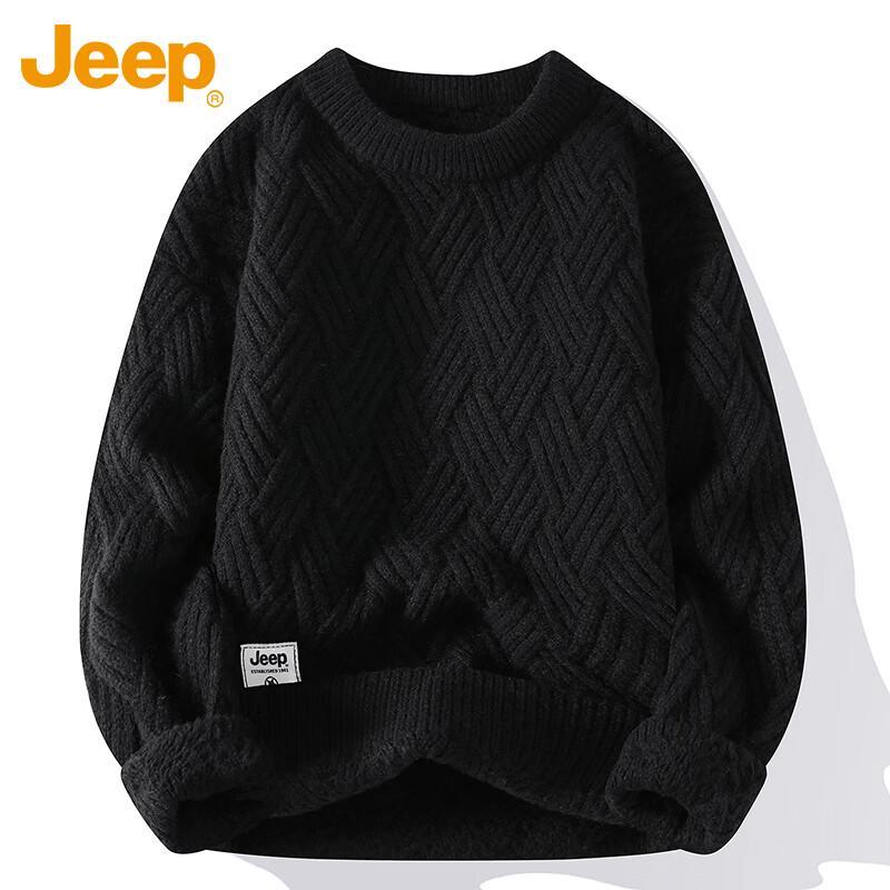 

JEEP Men s Winter Thick Round Neck Knitted Sweater XL