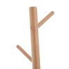 2-in-1 Coat Rack and Storage Unit, White MDF, Solid Wood & Bamboo, 40x30x180cm