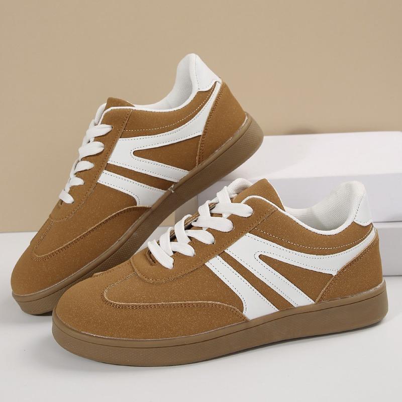 Large size white shoes women's new retro casual versatile fashion round head sports thick baseplate shoes