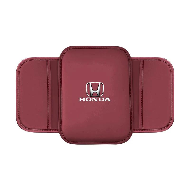 For Honda Civic Accord City Fit Mugen CR-V Pilot HRV Envix Leather Car Armrest Box Pad Center Console Arm Rest Storage Pocket TP6 rlgc6