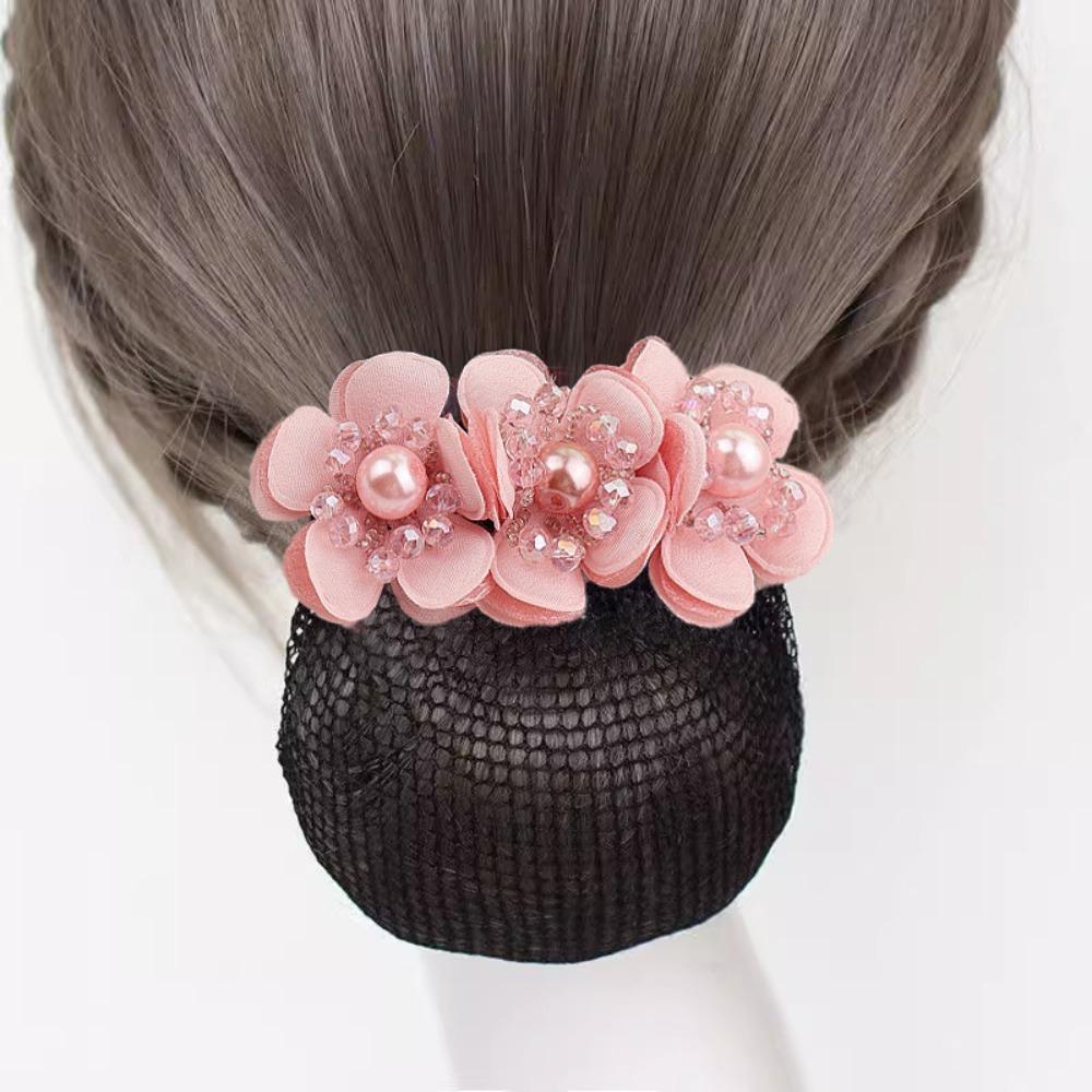 Cloth Hair Bun Net Korean Style Office Hair Flower Spring Hair Clip  Hotel Staff Uniform