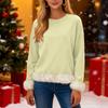 Women's Casual Round Neck Long Sleeve Sweatshirt Solid Color Sweatshirt