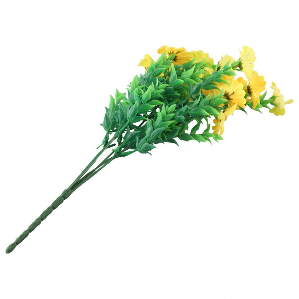 15 Heads Artificial Flowers Plastic Fake Plants Wedding Garden In/Outdoor Decor