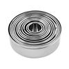 12-Piece Stainless Steel Cake and Mousse Ring Mold Set for Baking and Dumplings