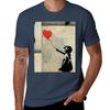 Banksy Red Heart Balloon Tshirt Art Pattern Printed Casual Top