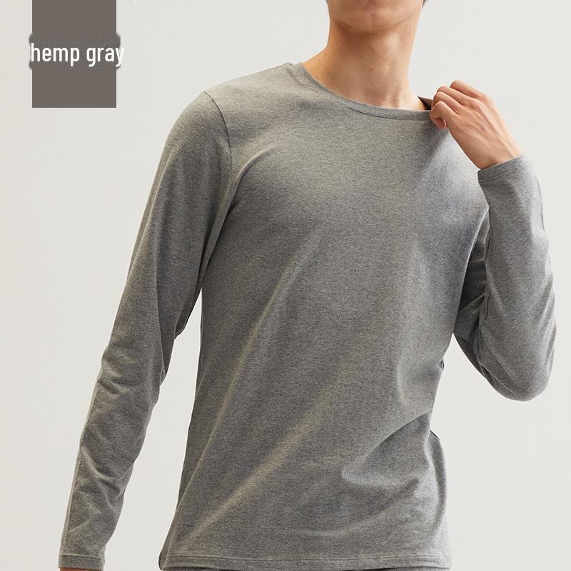 Men's Pure Cotton Thermal Underwear Set: Autumn Tops & Trousers, Spring/Autumn Lightweight Cotton Sweater