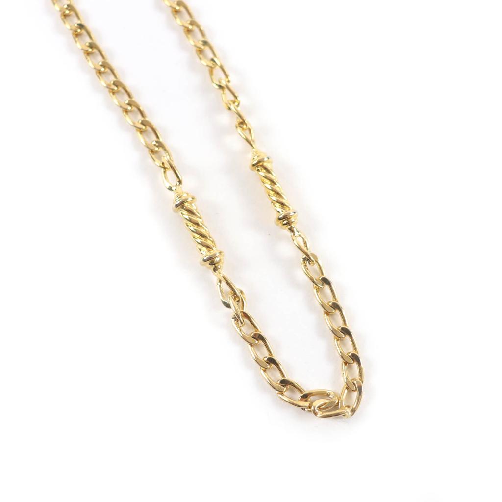 Excellent CELINE Necklace Triomphe 2-way Gold-colored Twist Motif Gold Women Used