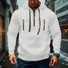 Men's Military Cargo Hoodies, Casual Quarter Zipper Pullover Tops With Multi Pockets