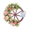 Creative Kettle Wheel Wreath 2024 Spring Simulation Wreath Outdoor Pastoral Scene Arrangement Props