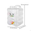 Portable Water Tank with Handle Transparent Bucket Spigot Square for Campers, Journeyers,