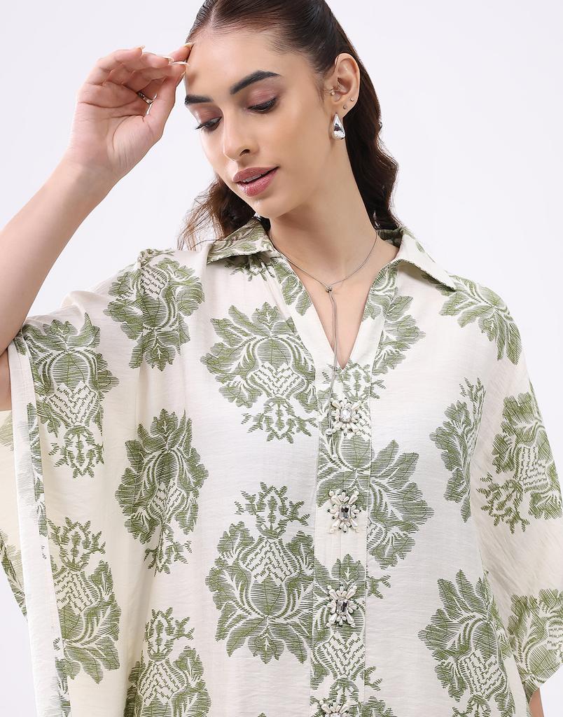 Monte Carlo Women Collar Neck Three-Quarter Sleeves Coordinate Set