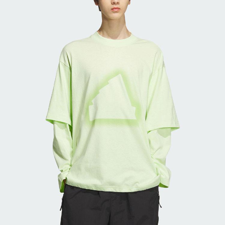 Adidas Future Style Long-Sleeve Top Men Tops Lime-Green JD3239