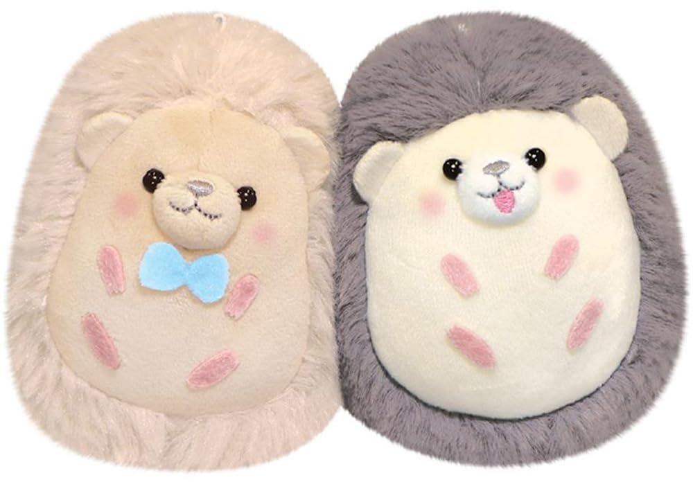 Big NicoNui Keychain Set of 2 Matching Hedgehog Plush Toys with Magnetic 118055 [CRUX] Cheeks,