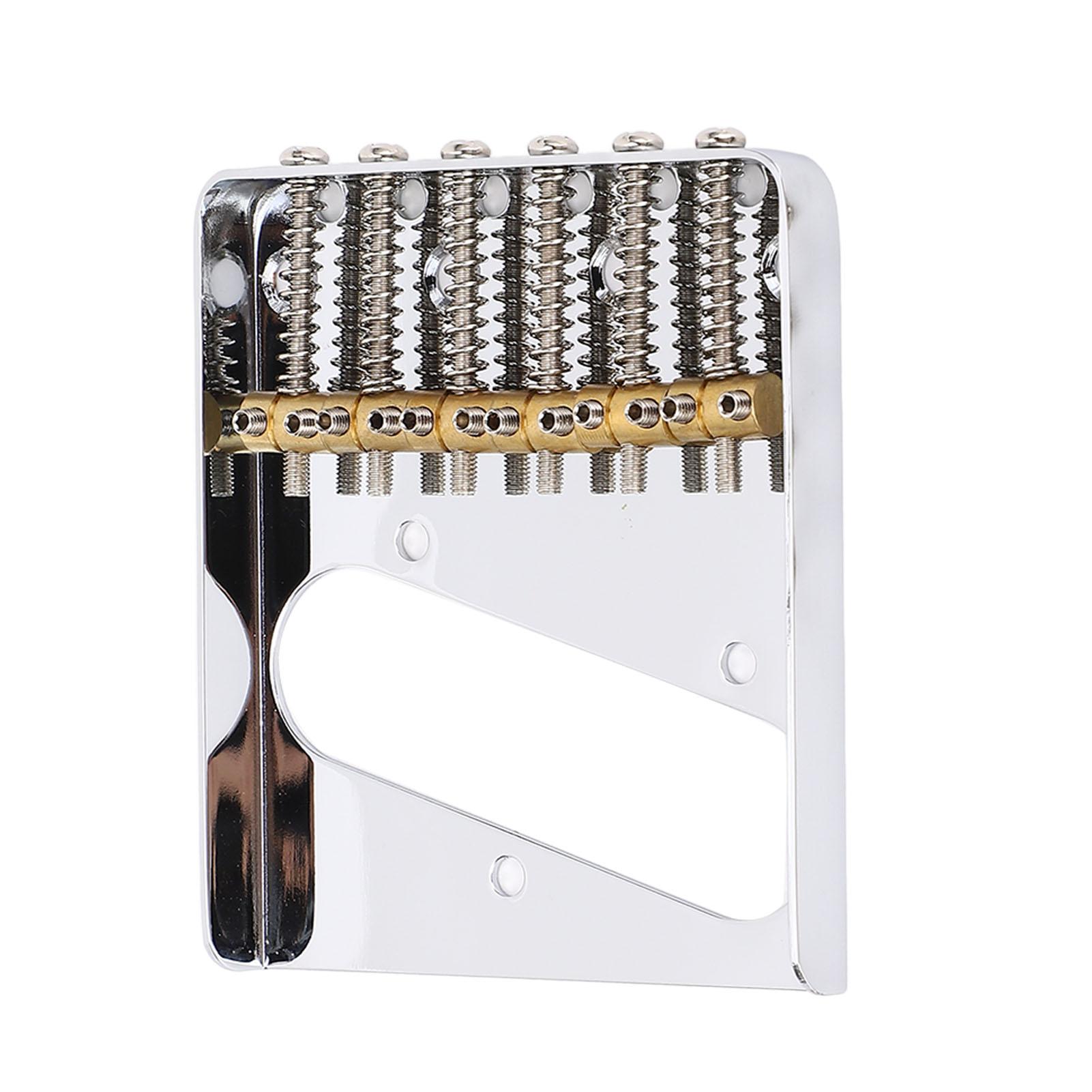 

54 мм Гитарный бридж с латунными бочкообразными седлами 6-струнный металлический бридж-заменитель для Telecaster