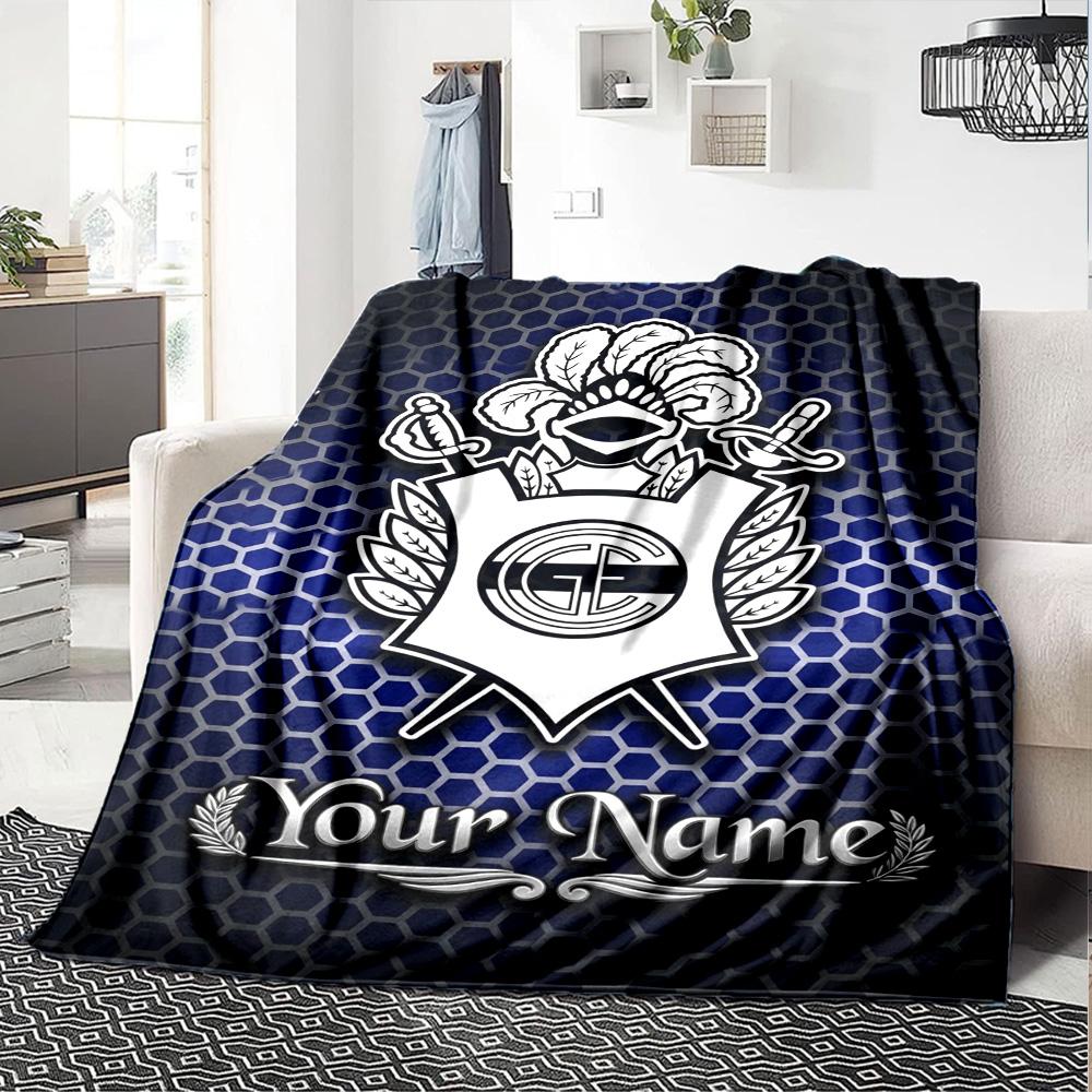 Name Custom Gimnasia de La Plata Print Flannel Blanket High Quality Warm Comfortable Cover for All Seasons Perfect for Gifts Home Decor