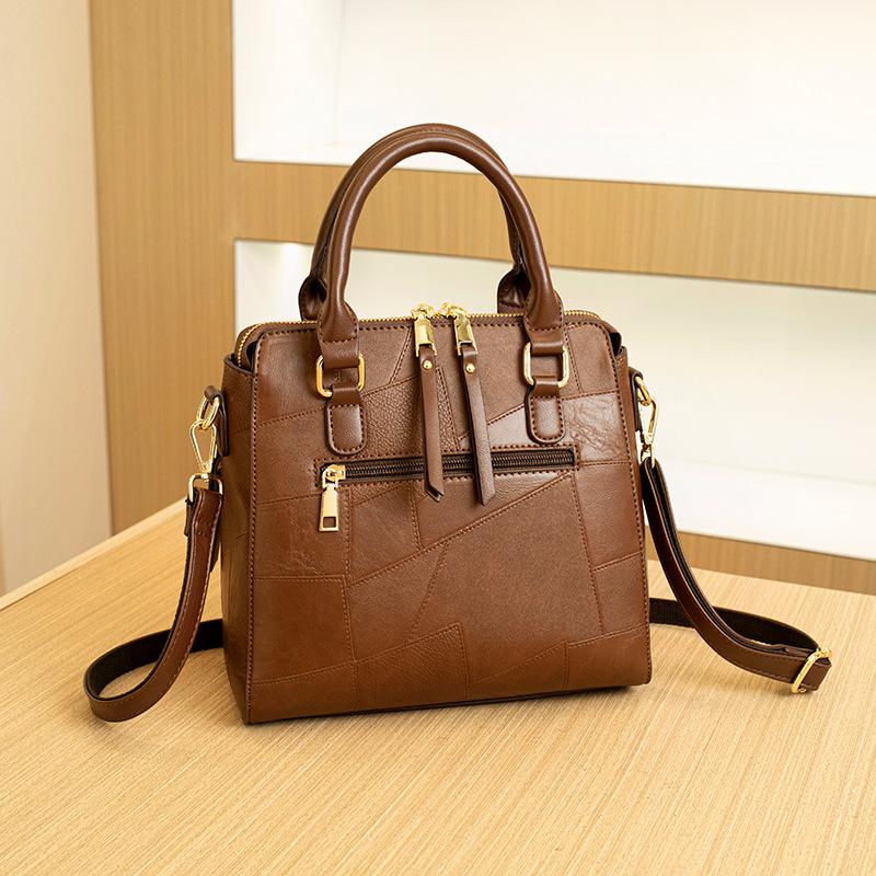 European and American Trendy Women's Bags, High-end Handbags, Retro Patchwork Bags, Single-shoulder Crossbody Tote Bags