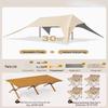 Camping Set with 120cm Wood Grain Table and Moon Chairs