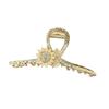 Hollow Design Hollow Hairpins Metal Material Rhinestones Flowers Hair Clips  For Women