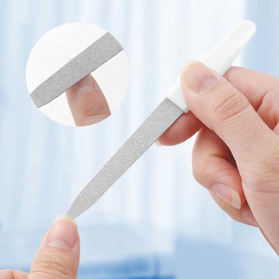 Yousheng Salon Buffer Double Head Non-Slip Handle Nail Polishing Multifunctional 2 In 1 Manicure Tool Dual Use Stainless Steel Nail File Dead Skin