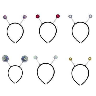 Cerchietto per capelli con sfera a molla Cerchietto elastico per capelli con colore brillante Design antiscivolo Per donne ragazze Evento festival e Capodanno