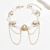 Stylish White Lace Collar Necklace Polyester Alloy Pearls Collarbone Chain Jewelry For Retro Look Any Occasion