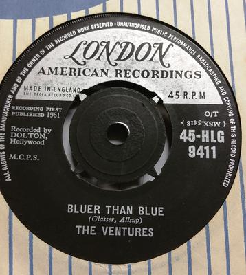 7inch Record VENTURES - Theme From "Silver City" 45HLG9411 London Records, 1961 UK Rock Used