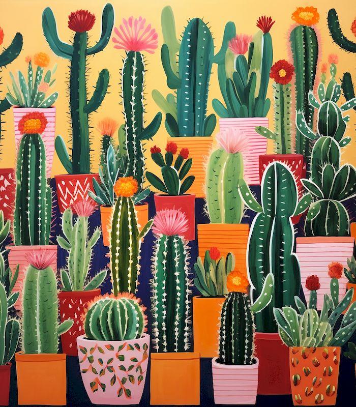 Diamond Painting Cactus Full Square/Round Embroidery Landscape Mosaic Rhinestone Pictures Cross Stitch Kits Decor Gift