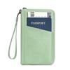 PU Leather Passport Clip Wallet Anti-Theft RFID Blocking Travel Document Bag Large Capacity Waterproof RFID Passport Holder